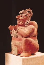 Anthropomorpher Räuchergefäß, aus Guatemala, Klassische Periode, 250-600